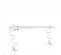 Фитолампа для рассады FL2-2PP-W, 2 линейных фитосветильника на 2 гибких белых подставках с пластиковой прищепкой