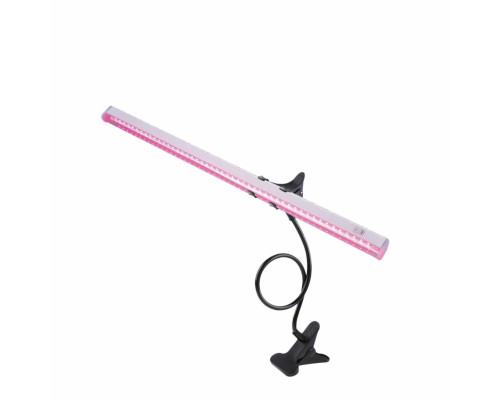 Фитосветильник на подставке FL-PP-B, на черном гибком держателе для фитолампы на пластиковой прищепке