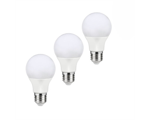 Лампа светодиодная E27/4000К/5 Вт, форма груша, 3 шт