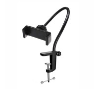 Гибкий держатель GDTS-B для телефона на усиленной струбцине, черный