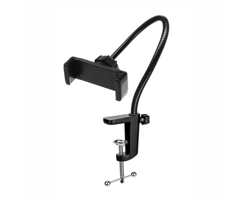 Гибкий держатель GDTS-B для телефона на усиленной струбцине, черный