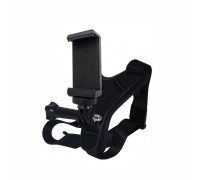 Держатель 55-85 мм для телефона или экшн камеры, крепление на шлем с винтом и гайкой