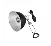 Светильник для террариума LST215D-25-K с креплением, ультрафиолетовая лампа греющая для рептилий с диммером на проводе, 25W