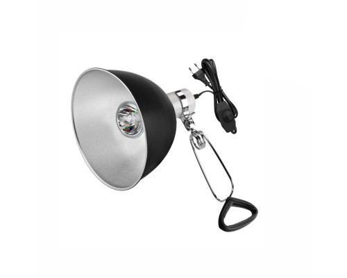 Светильник для террариума LST215D-25-K с креплением, ультрафиолетовая лампа греющая для рептилий с диммером на проводе, 25W