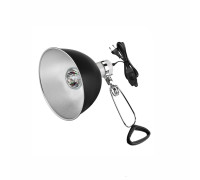 Светильник для террариума LST215D-50-K с креплением, ультрафиолетовая лампа греющая для рептилий с диммером на проводе, 50W