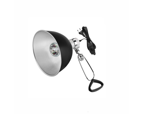 Светильник для террариума LST215D-50-K с креплением, ультрафиолетовая лампа греющая для рептилий с диммером на проводе, 50W