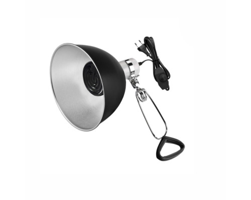 Светильник для террариума LST215D-50K-K с креплением, керамическая лампа греющая для рептилий с регулировкой мощности на проводе, 50W