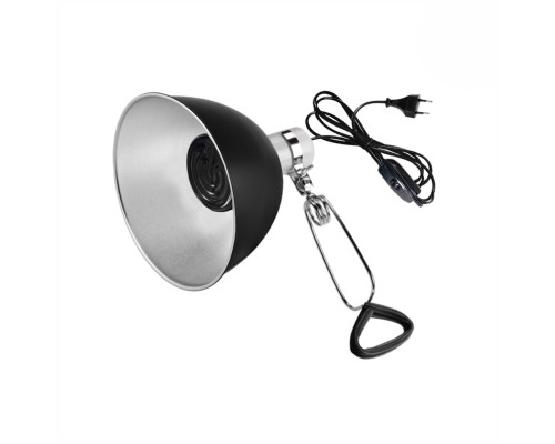 Светильник для террариума LST215-50K-K с креплением, керамическая лампа греющая для рептилий, 50W