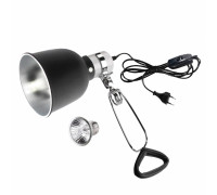 Светильник для террариума LST145-25-K с креплением, ультрафиолетовая лампа греющая для рептилий, 25W