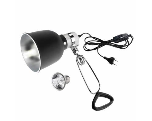 Светильник для террариума LST145-25-K с креплением, ультрафиолетовая лампа греющая для рептилий, 25W