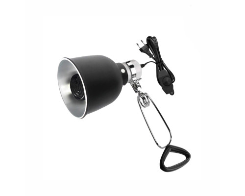 Светильник для террариума LST145D-75K-K с диммером и креплением, керамическая лампа греющая для рептилий, 75W