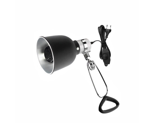 Светильник для террариума LST145D-50K-K с диммером и креплением, керамическая лампа греющая для рептилий, 50W