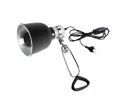 Светильник для террариума LST145-75K-K с креплением, керамическая лампа греющая для рептилий, 75W