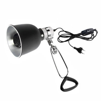 Светильник для террариума LST145-50K-K с креплением, керамическая лампа греющая для рептилий, 50W