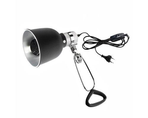 Светильник для террариума LST145-50K-K с креплением, керамическая лампа греющая для рептилий, 50W