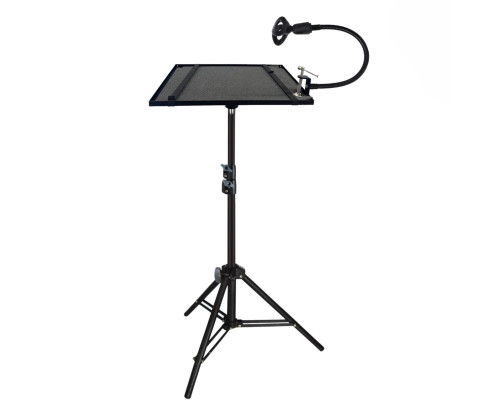 Напольная подставка PLS-38-GDM для ноутбука с гибким держателем ручного микрофона