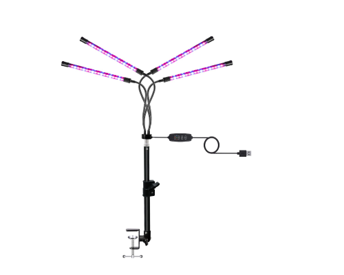 Настольная фитолампа FL4-S для растений и рассады на струбцине