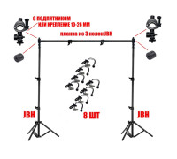 Каркас высота 2 м, ширина до 1.8 м с 8 боковыми зажимами для фотофона