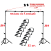 Переносной каркас 190х250 см для фотофона KF-250Z в комплекте с 12 боковыми зажимами