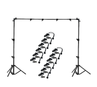 Переносной каркас 190х250 см для фотофона KF-250Z в комплекте с 12 боковыми зажимами