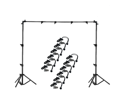 Переносной каркас 190х250 см для фотофона KF-250Z в комплекте с 12 боковыми зажимами