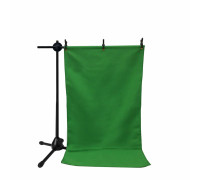 Стойка MLF с фоном хромакей тканевый, 0.5x1 м, и прищепками, 3 шт в комплекте