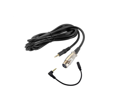 Кабель XLR-Jack 3.5 (2,5 м) для микрофона с угловым переходником Mini Jack 3.5 мм для подключения к компьютеру, смартфонам и планшетам