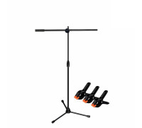 Комплект из переносной стойки ML-G25Z для фотофона с регулировкой высоты до 135 см и трех прищепок