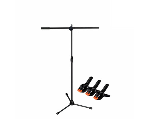 Комплект из переносной стойки ML-G25Z для фотофона с регулировкой высоты до 135 см и трех прищепок