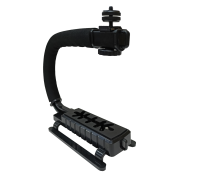 Ручка держатель для камеры DK-AG2 с переходником под крепление "холодный башмак" с резьбой 1.4'' и двумя гайками