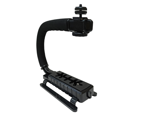 Ручка держатель для камеры DK-AG2 с переходником под крепление "холодный башмак" с резьбой 1.4'' и двумя гайками