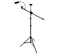 Напольная стойка штатив JBH-PF15 с держателями для микрофона и телефона и с поп-фильтром диаметром 15,5см