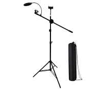 Напольная стойка штатив JBH-PF15H с держателями для микрофона и телефона, поп-фильтром диаметром 15,5см и сумкой для переноски
