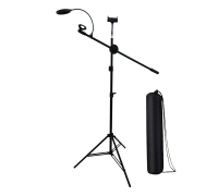 Напольная стойка штатив JBH-PF10H с держателями для микрофона и телефона, поп-фильтром диаметром 10см и сумкой для переноски