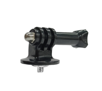 Комплект для GoPro, крепление с тремя зубцами, переходник с внешней резьбой 1/4 и крепежный винт с гайкой