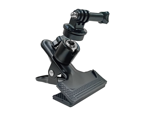 Прищепка держатель FC-K3B с шарнирным креплением, переходником и стяжным винтом с гайкой для GoPro