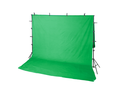 Каркас JBH-GP2PF с фоном хромакеем 2х3 м на планке из 3 секций, шириной до 2 метров, с прищепками