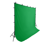 Каркас GP3-PF23 с фоном хромакеем 2х3 м на планке из 4 секций, шириной до 3 метров с прищепками