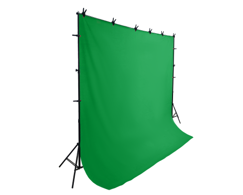 Каркас GP3-PF23 с фоном хромакеем 2х3 м на планке из 4 секций, шириной до 3 метров с прищепками