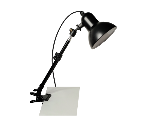 Лампа настольная LPR-1, светильник на шарнирном держателе и прищепке
