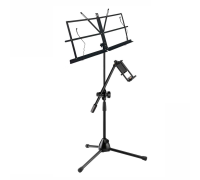 Подставка для нот PML-01-DTP складной пюпитр на стойке с двухсторонним держателем для телефона или планшета