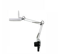 Лампа лупа белая LN-6-S64 с пластиковой черной струбциной с шириной зажима до 6,4 см