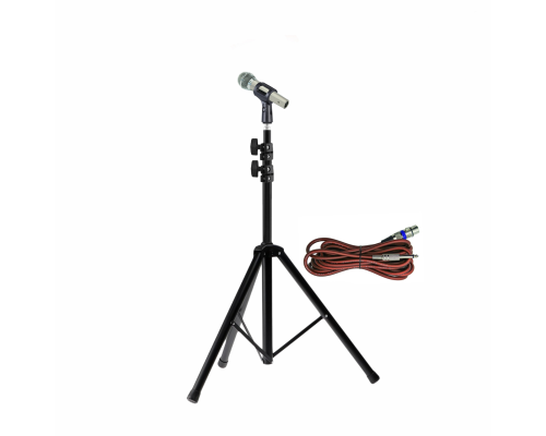 Микрофон динамический TMHK-1, кабель 5м XLR – Jack 6.3, на напольной стойке JBH с держателем «бочонок»
