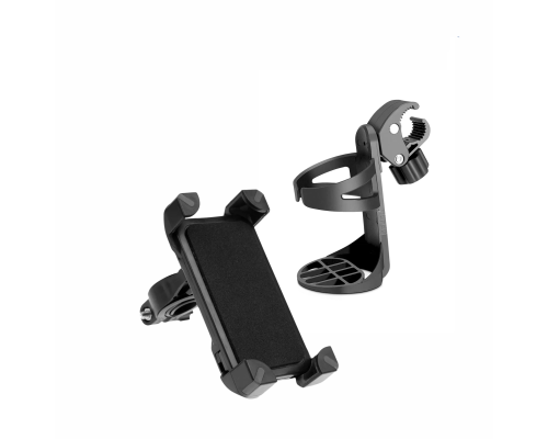 Держатель телефона Y11-2F на коляску в комплекте с подстаканником с креплением на руль