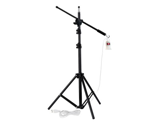 Светильник фонарь уличный патрон подвесной с выключателем и кабелем на стойке держателе JBH-63K