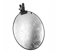 Cветоотражатель для фотовспышки, 5в1, 58 см, на держателе прищепке PSH14 с креплением на штатив