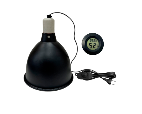 Защитный плафон LST215D с диммером и термометр гигрометр для террариума, рептилий