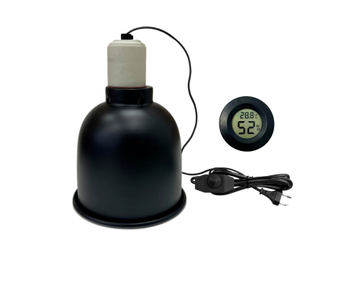 Защитный плафон LST145D с диммером и термометр гигрометр для террариума рептилий