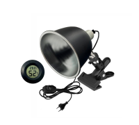 Светильник LST215D с диммером на прищепке PR1 и термометр гигрометр для террариума рептилий