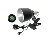 Светильник LST145D с диммером на прищепке PR1 и термометр гигрометр для террариума рептилий